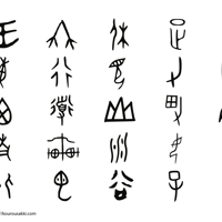 甲骨文字・金文  漢字ポスター（人や場所にまつわる漢字）