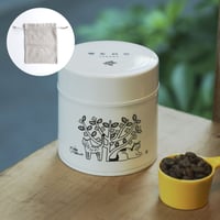 【巾着入りギフト】コーヒーを愉しむ保存缶セット（コーヒー豆（粉）100g×1種）　［ 朝野ペコ × 喫茶路地 ］