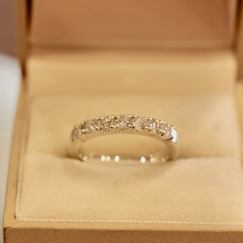 プラチナハーフエタニティリング　6号 TIFFANY&Co. ティファニー ハーフエタニティ リング 指輪 6.5号 Pt950