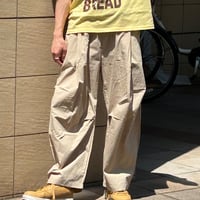 Cream Wide Parachute Pants