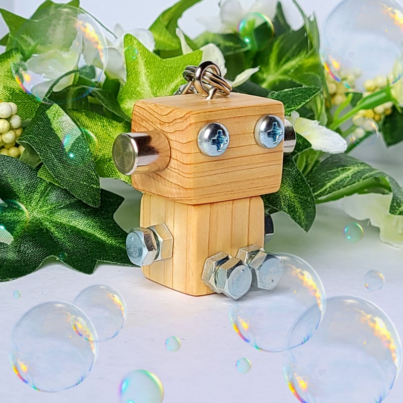 木製ロボットキーホルダー(ヒノピコダボリトル) | MORIE工房ヒノピコ