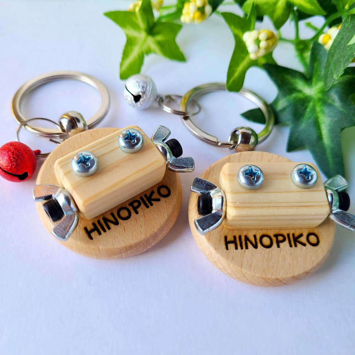 木製キーホルダー(ネーム入り) お守り | MORIE工房ヒノピコ