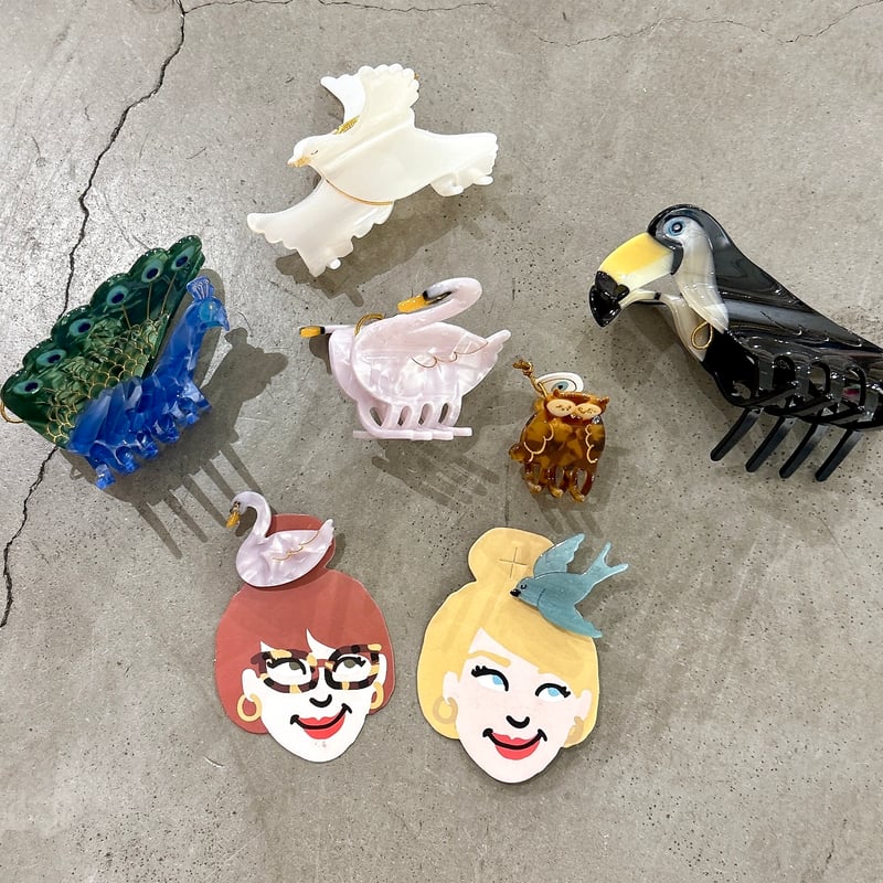 FIGURA ヘアアクセサリー フラミンゴ フクロウ Coucou Suzette ククシュゼット owl フクロウ Mini Hair cla