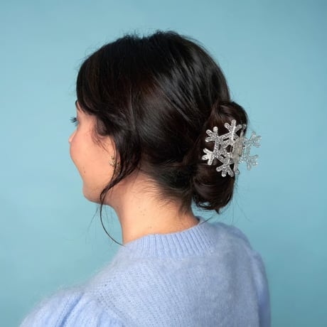 【Coucou Suzette】【ククシュゼット】Christmas snow flake 雪の結晶 スノーフレーク Hair claw