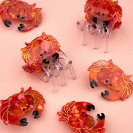 【Coucou Suzette】【ククシュゼット】crab カニ mini hair clip