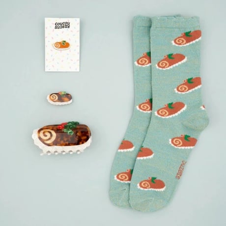 【Coucou Suzette】【ククシュゼット】Christmas Log Cake ブッシュドノエル Hair Clip