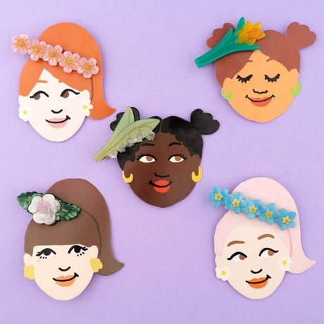 【Coucou Suzette】  ククシュゼット calendula カレンドゥラ　ミニヘアクリップ