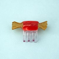 【Coucou Suzette】【ククシュゼット】Christmas candy キャンディー mini hair claw(red)