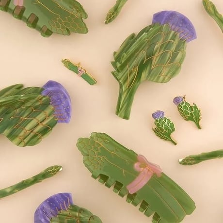 【Coucou Suzette】【ククシュゼット】Asparagus アスパラガス hair claw