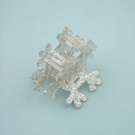 【Coucou Suzette】【ククシュゼット】Christmas snow flake 雪の結晶 スノーフレーク Hair claw