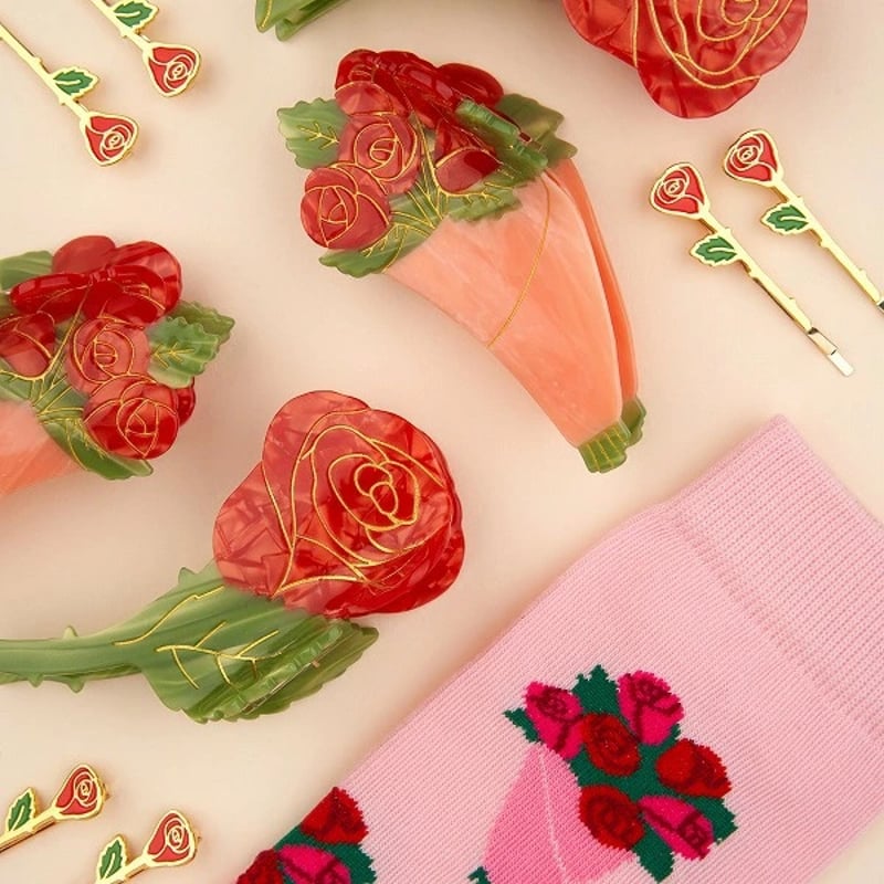 Coucousuzette】【ククシュゼット】Rose ローズ 薔薇 Hair Claw |