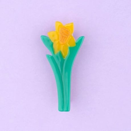 【Coucou Suzette】【ククシュゼット】Daffodil 水仙 ミニヘアクリップ
