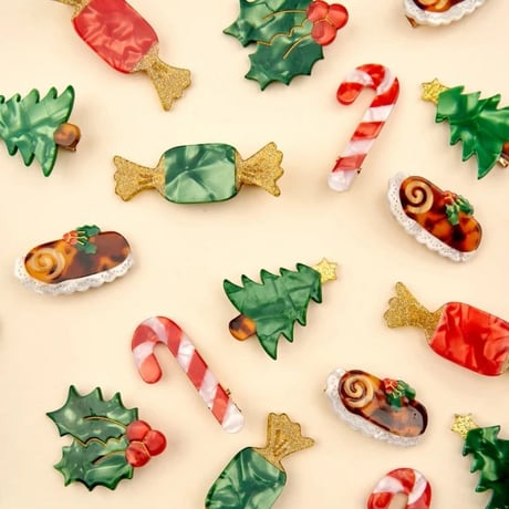 【Coucou Suzette】【ククシュゼット】Christmas Log Cake ブッシュドノエル Hair Clip