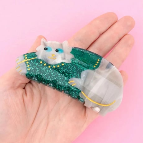 【Coucou Suzette】【ククシュゼット】Christmas Chilly cat くつろぐ猫 Hair Claw