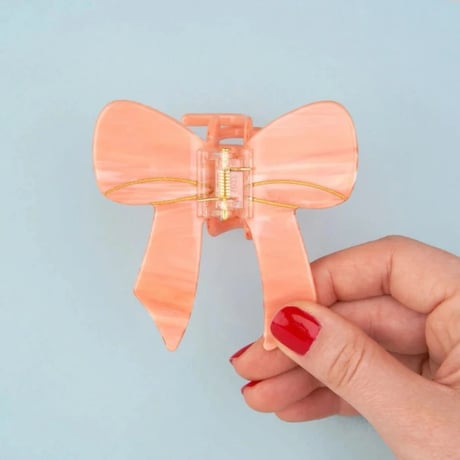 【Coucousuzette】【ククシュゼット】Pink/ Red Ribbon Hair Claw