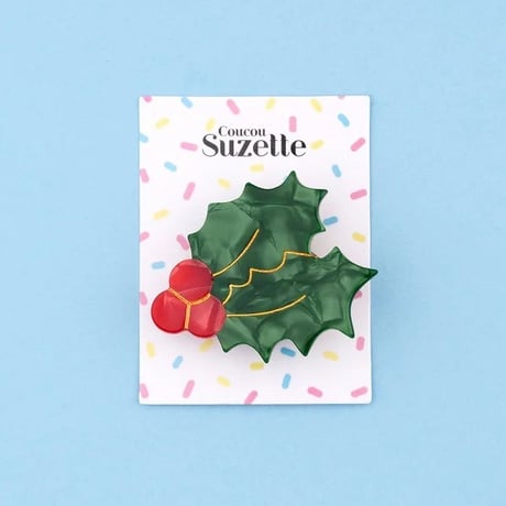 【Coucou Suzette】【ククシュゼット】Christmas holly 柊木  hair clip