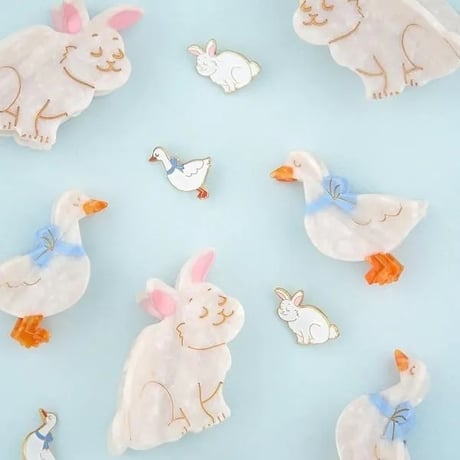 【Coucou Suzette】【ククシュゼット】Goose アヒル mini hair claw