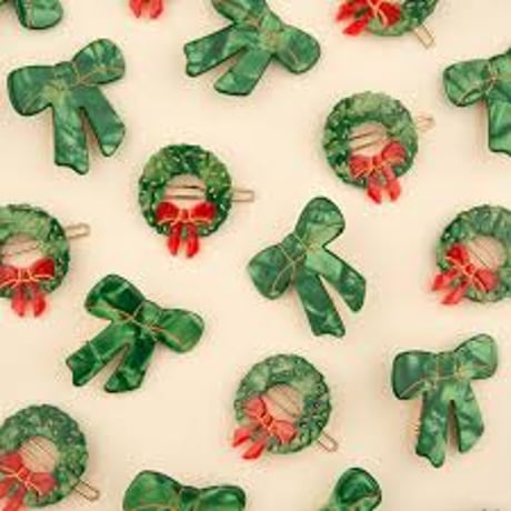 【Coucou Suzette】【ククシュゼット】Christmas Wreath クリスマスリース hair clip