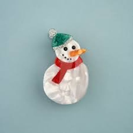 【Coucou Suzette】【ククシュゼット】Christmas Snowman 雪だるま Hair claw