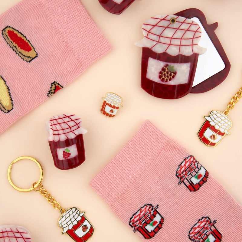 非売品 カネボウ シルクレディ ミーシャ ポシェット 当時物 レトロ Coucou Suzette】【ククシュゼット】jam pot mirror ジャム瓶 ミラ