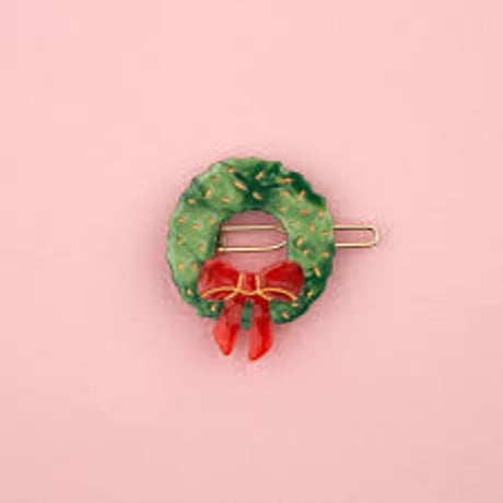 【Coucou Suzette】【ククシュゼット】Christmas Wreath クリスマスリース hair clip