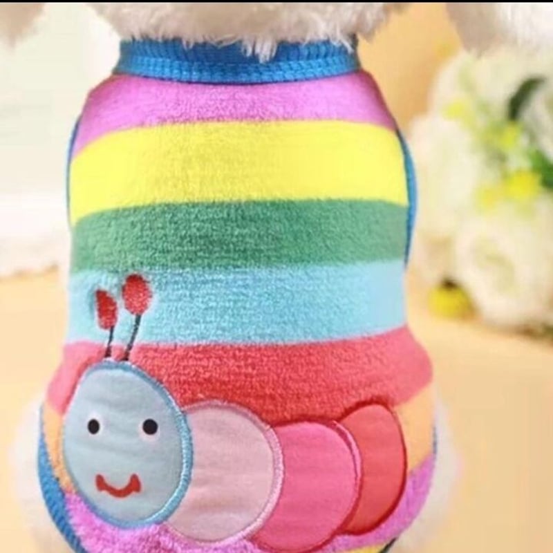 ドッグセーター レインボー いもむし ドッグウエア ペットウェア