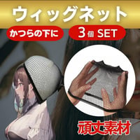 ウィッグネット　3個セット　ウィッグキャップ　ネット ヘアーネット コスプレ