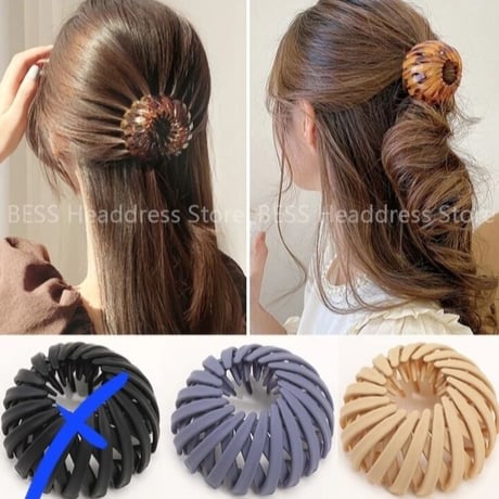 ポニーリング 2点セット ベージュ　紫 ヘアアクセサリー ヘア