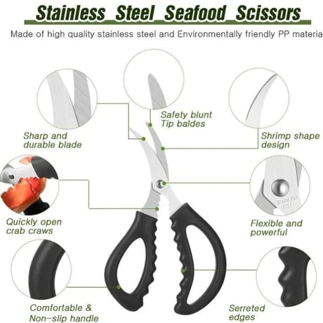 魚しめ　魚締め　黒　ブラック 魚さばき　締め具　釣具ラインカッター 多機能ハサミ