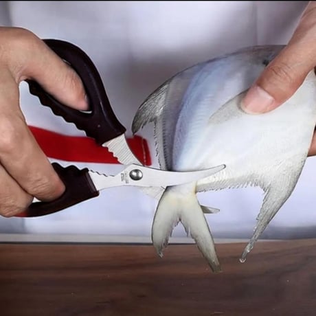 魚しめ　魚締め　黒　ブラック 魚さばき　締め具　釣具ラインカッター 多機能ハサミ