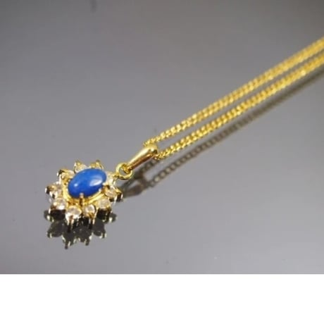 ラピスラズリ　ネックレス　日本製　天然石　プチ　ゴールド　チェーン　実り　誓い　情熱　プチネックレス　アクセサリー　祝　パーティー