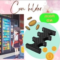 コインホルダー コインケース 小銭 コイン収納 黒 コンパクト 財布 硬貨　こぼれないカードサイズ　かさばらない　便利グッズ