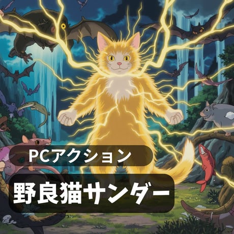 PC用ミニゲーム　アクション　野良猫サンダー