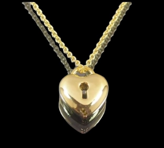 ハート ロック ネックレス 合金 ゴールド 鍵穴 アジャスター オススメ