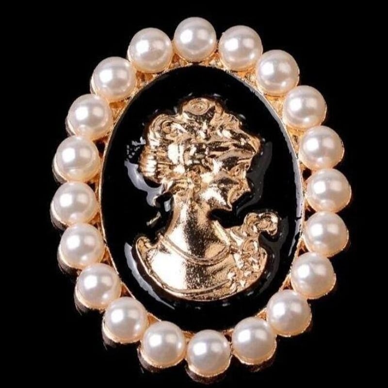 ブローチ 結婚式 アクセサリー カメオモチーフ スカーフ 留め具