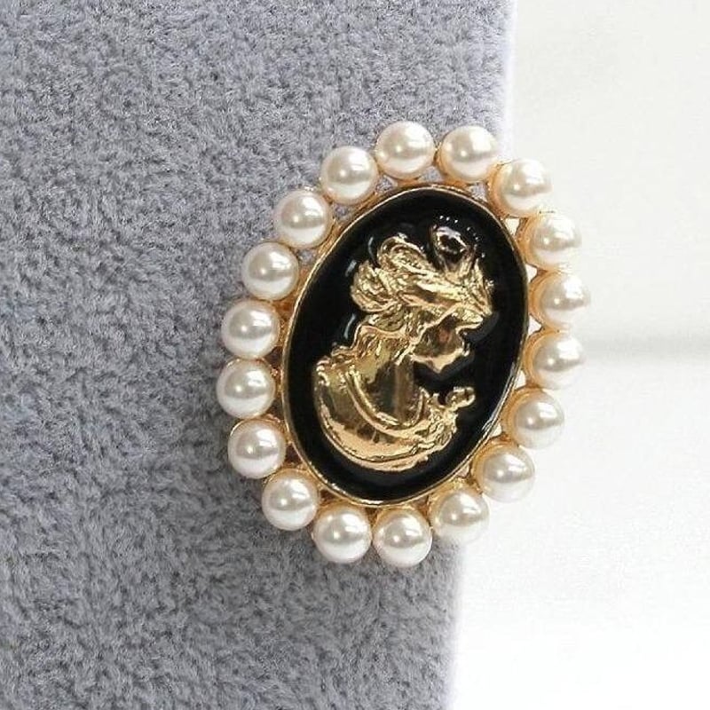 ブローチ 結婚式 アクセサリー カメオモチーフ スカーフ 留め具 
