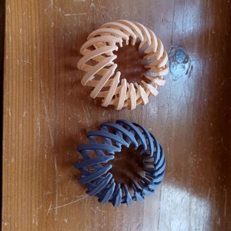 ポニーリング 2点セット ベージュ　紫 ヘアアクセサリー ヘア