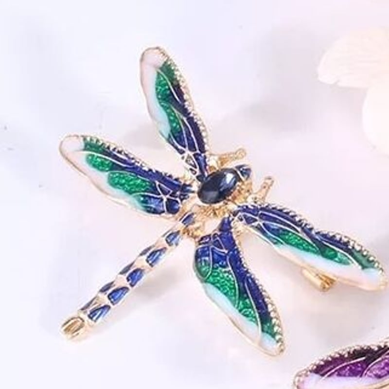 ブローチ トンボ 蜻蛉 縁起物 昆虫 とんぼ ライトストーン ゴールド