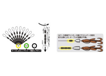 RYUGI コンボストッパー ZCS009 適合ライン8-18lb 40個(Mサイズ RYUGI コンボストッパー ZCS009 適合ライン8-18lb 40個(Mサイズ