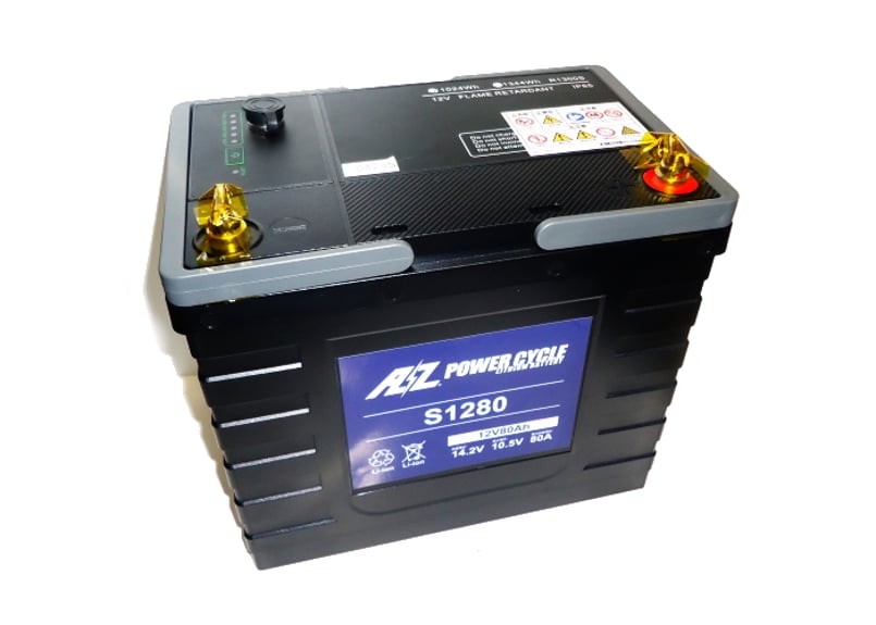 AZ POWER CYCLE リチウムバッテリー12V-80A 専用充電器12Vセット