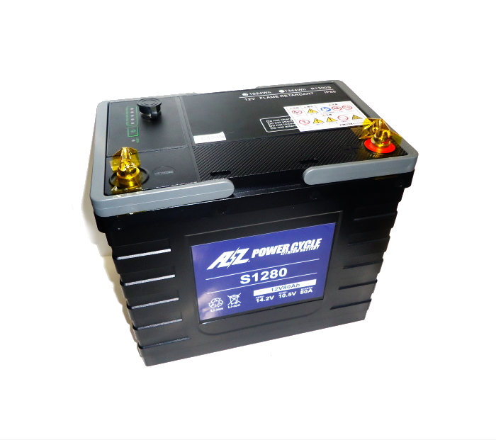 AZ POWER CYCLE リチウムバッテリー12V-80A 専用充電器12Vセット