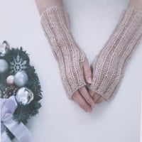 Rib Hand Warmer 棒針編み編み図(ダウンロード版)