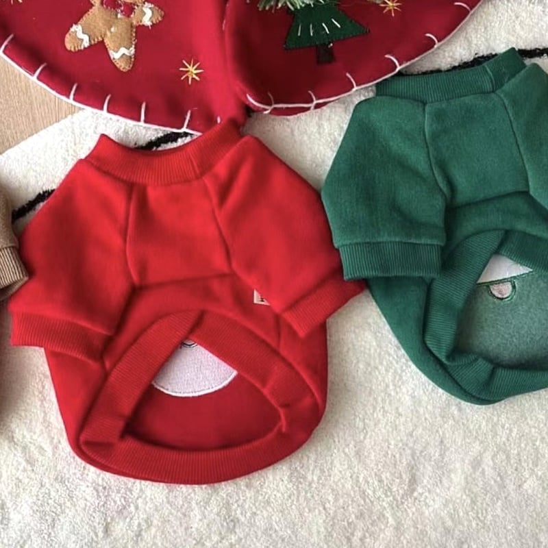 ペット服 クリスマスパーカー 秋冬 Xmas クリスマス ドッグ