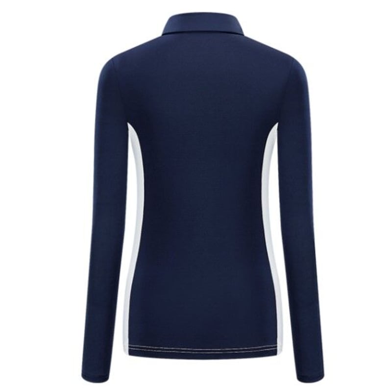 すぐにお届け！】送料無料 コントラストラペルスポーツトップス ゴルフ