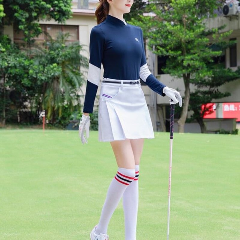 長袖 スリムフィット Tシャツ 春 夏 ゴルフウェア 女性用 速乾性 長袖 スリムフィット Tシャツ 春 夏 ゴルフウェア 女性用 速乾性