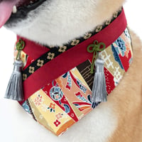 【すぐにお届け】Kugou 和風衿 首輪 カラー 着物衿 犬用スカーフ お正月 ドッグウェア 犬服 ペット服 冬 安い かわいい おしゃれ