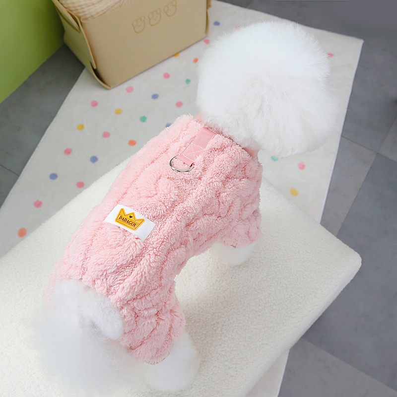 すぐにお届け】ペット服 DADAGOU ツイストベルベット つなぎ