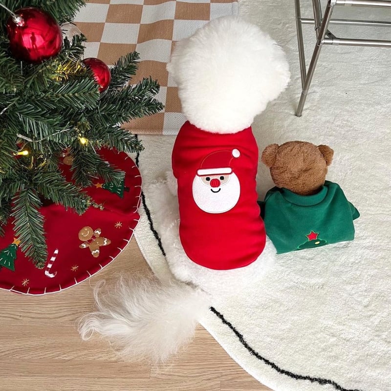 ペット服 クリスマスパーカー 秋冬 Xmas クリスマス ドッグ