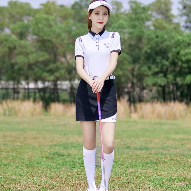 Mサイズ】送料無料！SSVGOLF レディース 斜め切り替えストレート