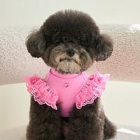 犬服 フリル袖Tシャツ トップス ペット服 犬 犬服 おしゃれ かわいい 安い 小型犬 中型犬 大型犬